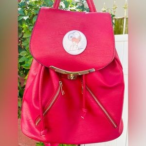 Large Snoopy Pin Red Ladies Backpack